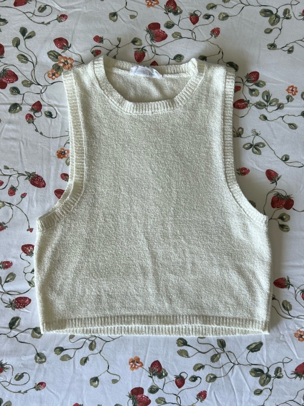 double zero cream vest top